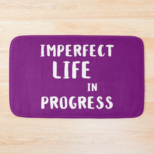 Item preview, Imperfect Life in Progress - White on Purple designed and sold by ImperfectLife.