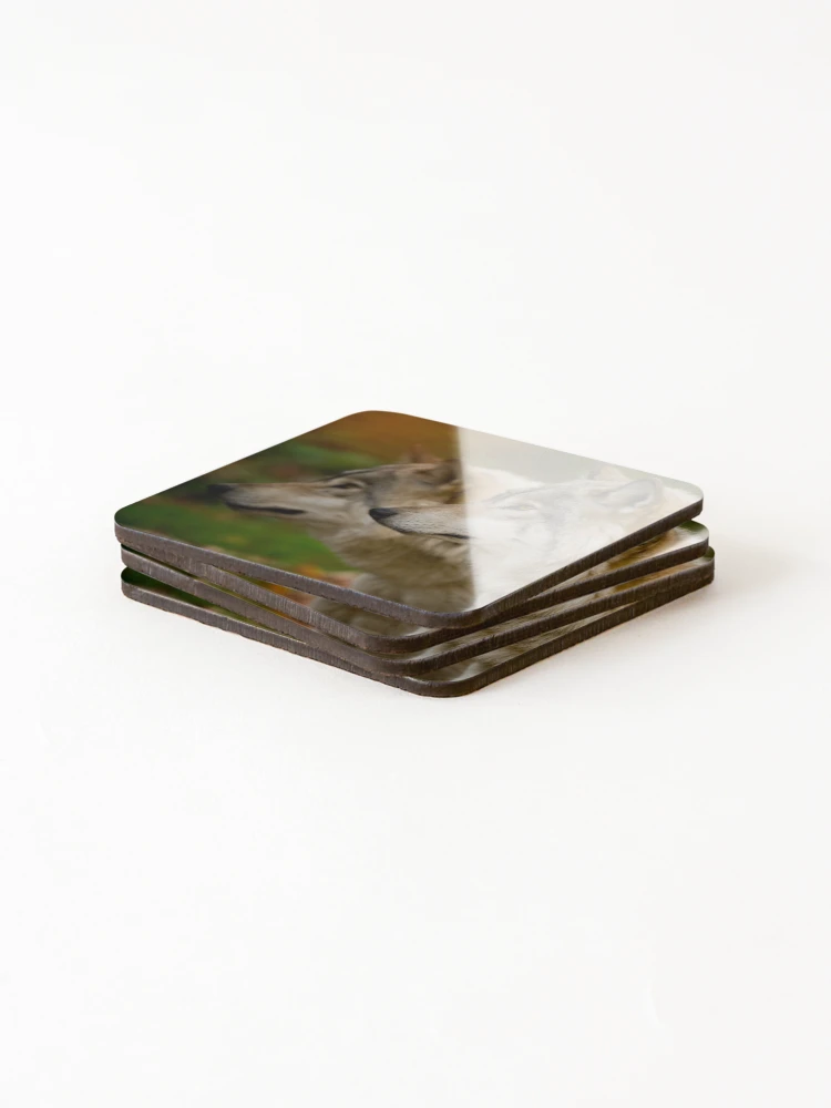 Thumbnail 4 of 5, Coasters (Set of 4), Timber Wolves designed and sold by WolvesOnly.