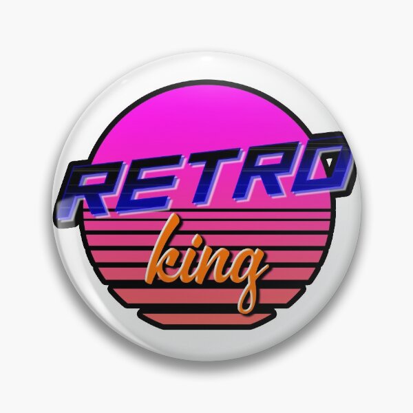 Item preview, Retro King Synthwave Outrun Sunset designed and sold by LauraBarnesArt.