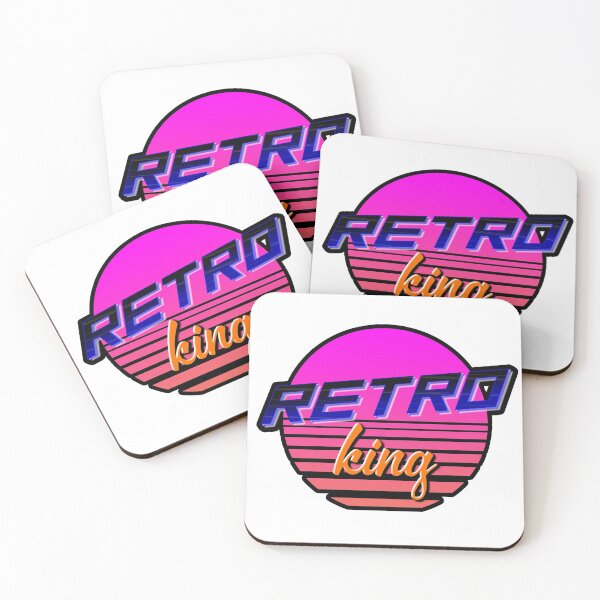 Item preview, Retro King Synthwave Outrun Sunset designed and sold by LauraBarnesArt.