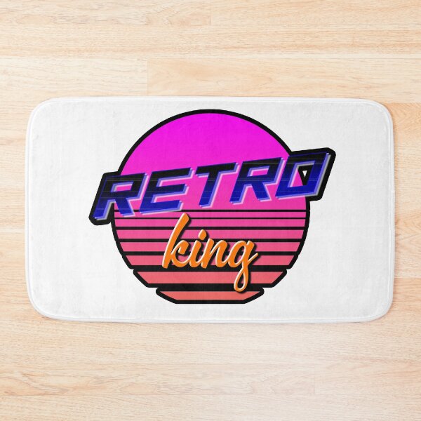 Item preview, Retro King Synthwave Outrun Sunset designed and sold by LauraBarnesArt.