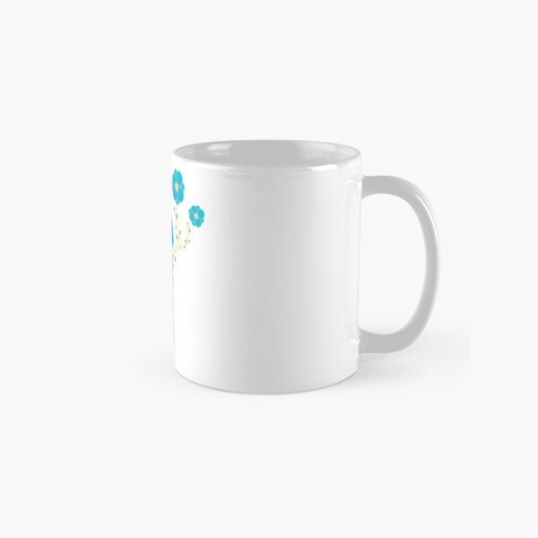 Fleurs bleues grimpantes Mug classique