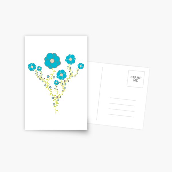 Fleurs bleues grimpantes Carte postale
