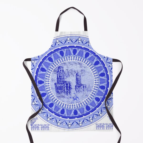 Item preview, Egyptian Blue and White Colossi of Memnon (SPODE INSPIRED) designed and sold by Curtis Ryan Woodside Productions.