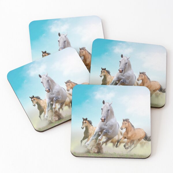 Item preview, Gorgeous horses in herd agains the blue sky designed and sold by marusya1.