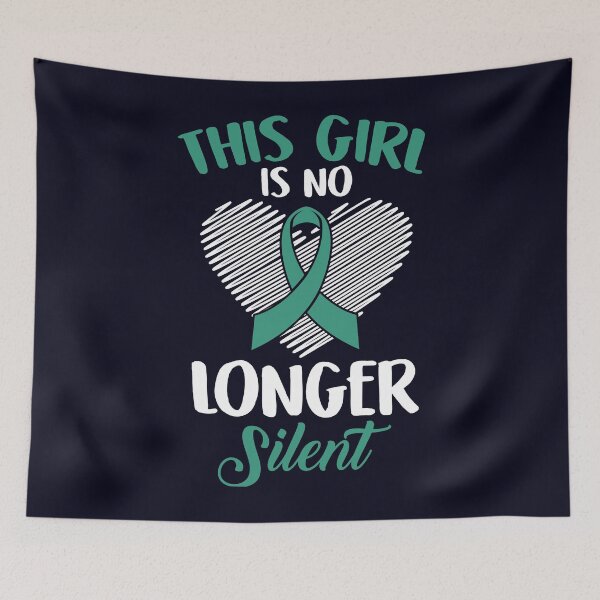 Item preview, This Girl is no longer Silent Teal ribbon designed and sold by mmos.