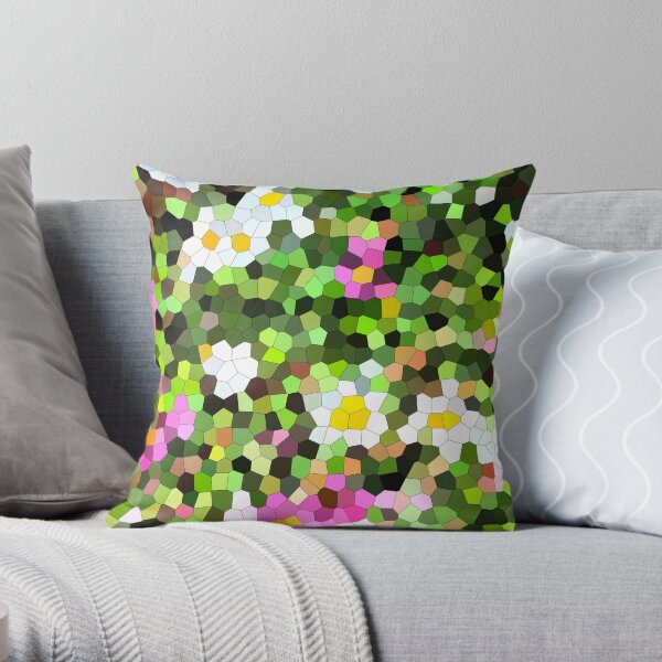 Fleur vitrail #1 Coussin