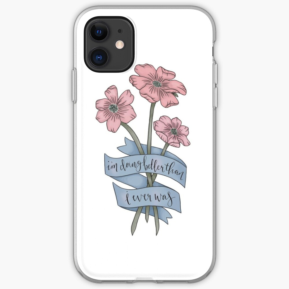 "TAYLOR SWIFT CIWYW LYRIC FLOWERS" iPhone Case & Cover by cpetts13