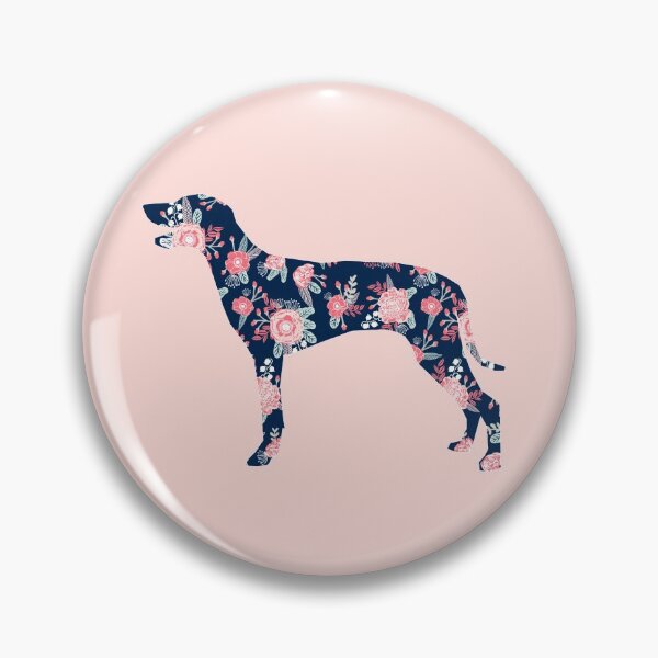Item preview, weimaraner silhouette - dog silhouette, floral, floral dog, dog, dogs, pet, cute, dog sticker, dog floral sticker designed and sold by PetFriendly.