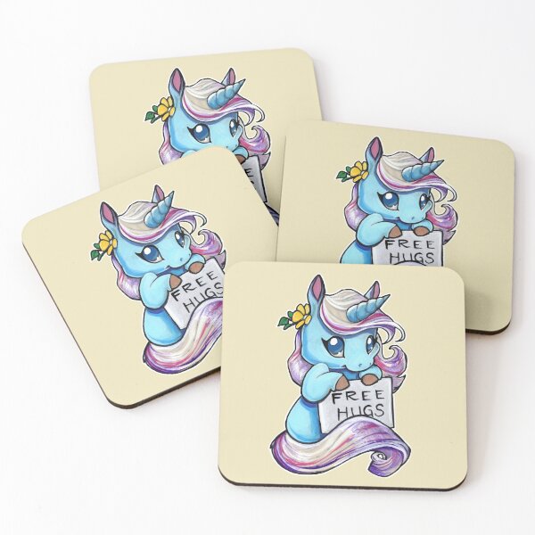 Item preview, Free hugs emotional support unicorn  designed and sold by ArtOfBianca.