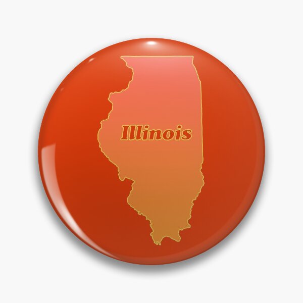 Item preview, Illinois state outline (orange) designed and sold by Minnip0ps.
