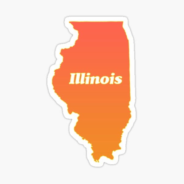 Item preview, Illinois state outline (orange) designed and sold by Minnip0ps.