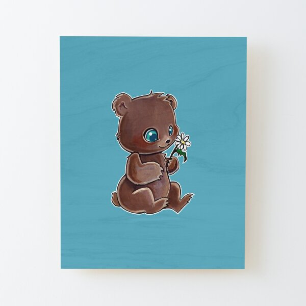 Papa Bear and Baby Bear Fly Fishing Wall Art Print Nursery Wall