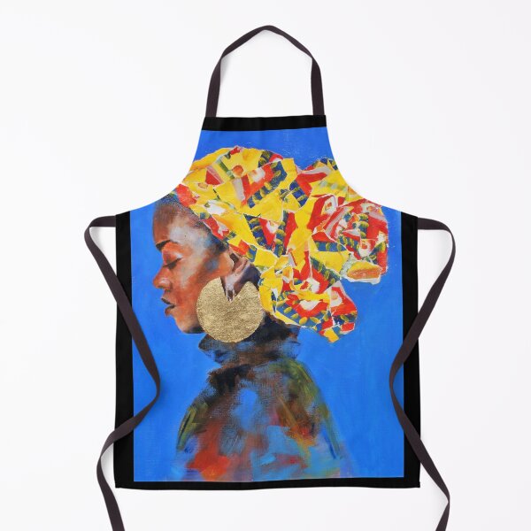 Item preview, African woman in head wrap - mixed media artwork designed and sold by Lindseys-art.