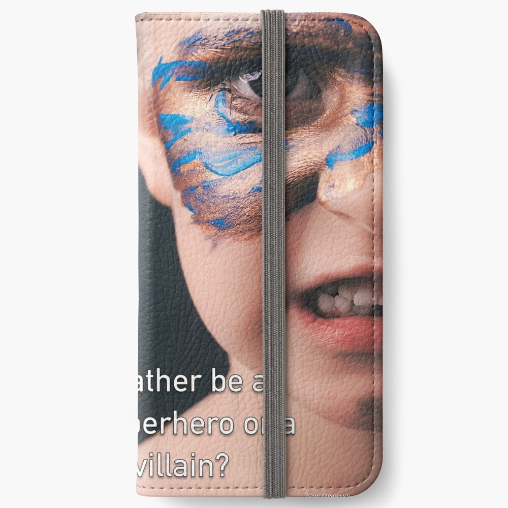Would You Rather Be An Unknown Superhero or a Famous Villain iPhone Wallet
