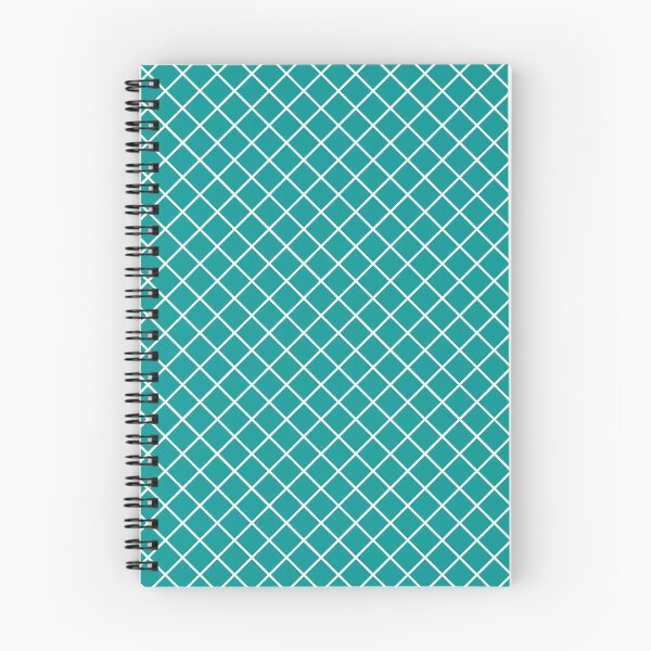 Item preview, Teal Blue and White Grid Square Pattern designed and sold by cabgodfrey.