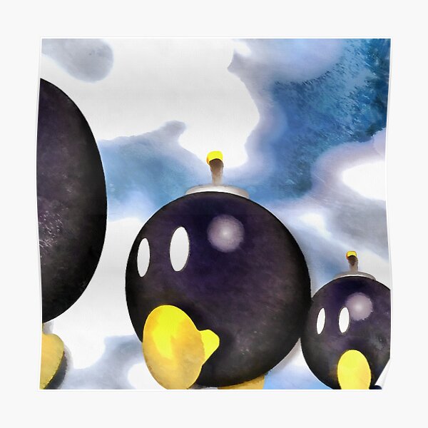 Mario Bomb Posters Redbubble - roblox music super mario 64 bob omb battlefield