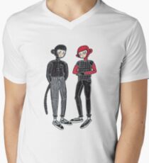 City hipster monkey Men's V-Neck T-Shirt