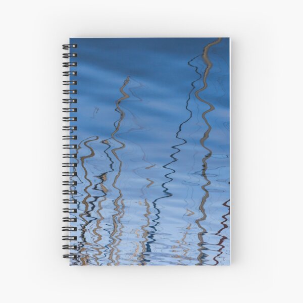 Abstract reflection in blue Spiral Notebook