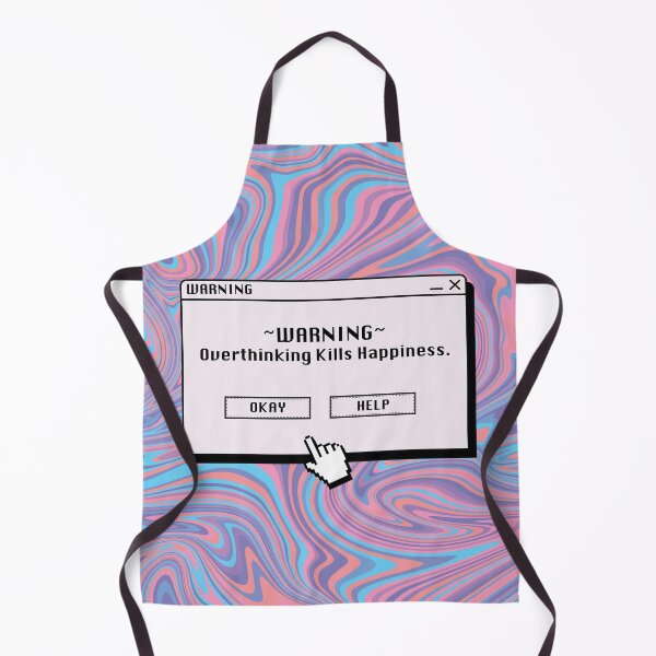 Item preview, Overthinking Kills Happiness Computer Warning designed and sold by MarzStudio.