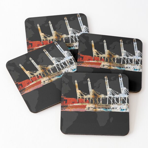 Item preview, Cargo ship in port designed and sold by EenOvaa.