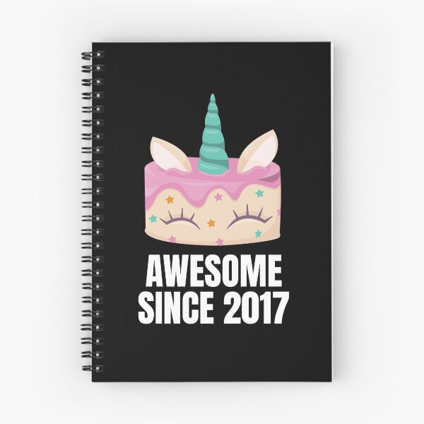 Item preview, Awesome since 2017 - Unicorn cake birthday present designed and sold by Watersolution.
