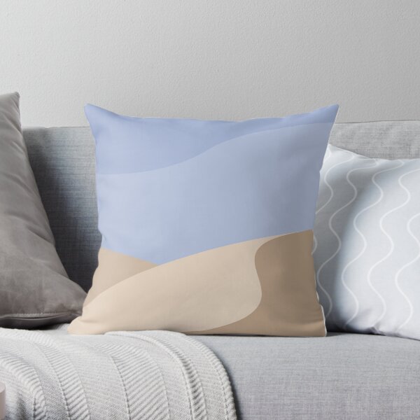 Minimalist yellow Sand Dune Desert Throw Pillow