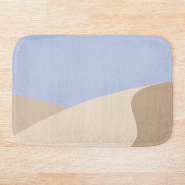Minimalist yellow Sand Dune Desert Bath Mat