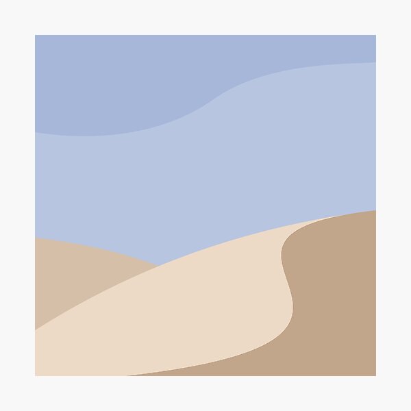 Minimalist yellow Sand Dune Desert Photographic Print