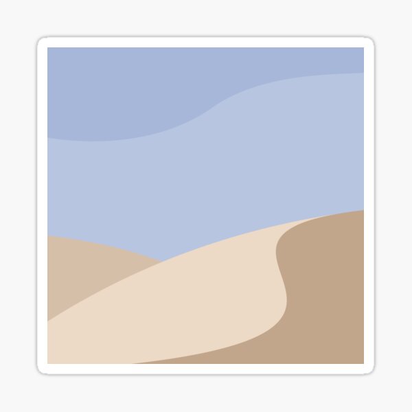 Minimalist yellow Sand Dune Desert Sticker