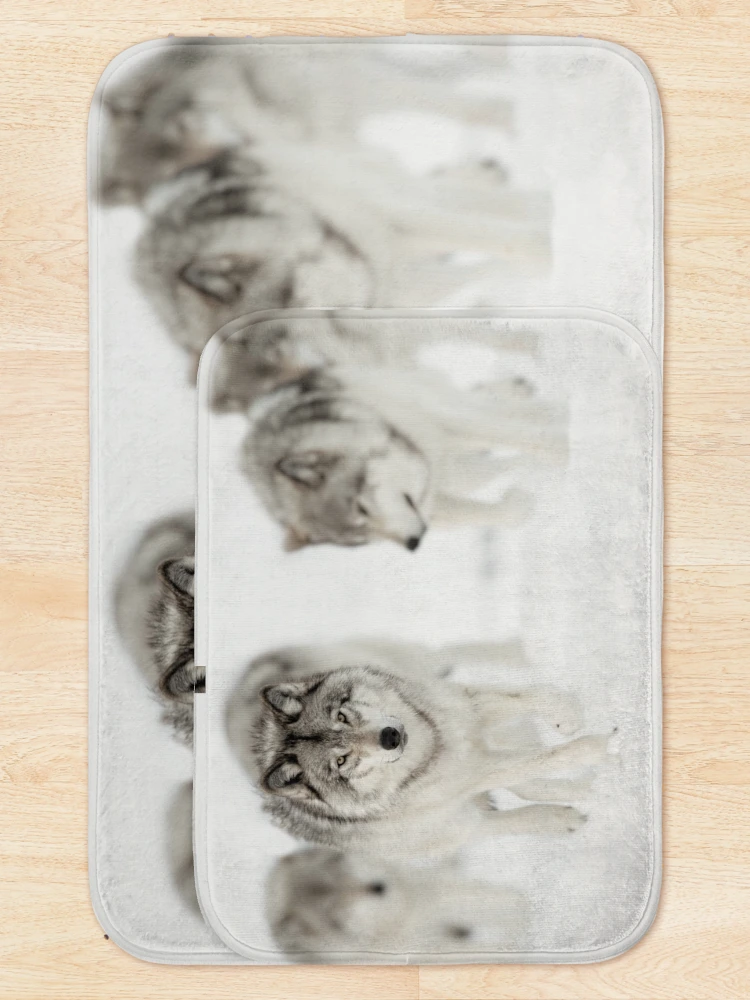 Thumbnail 5 of 6, Bath Mat, Timber Wolves designed and sold by WolvesOnly.