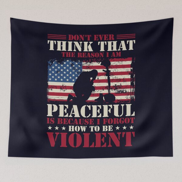 Item preview, Don't ever think that The reason I am Peaceful Veteran designed and sold by mmos.