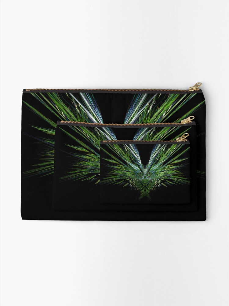 Alternate view of Green Wing Zipper Pouch