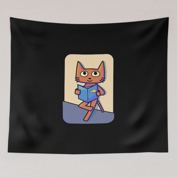 Item preview, Funny Babies Art  - Back to School , Cute Reading Cat designed and sold by Seopdesigns.