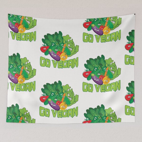 Item preview, Go Vegan Vegan Veganism Colorful vegetables designed and sold by tarek25.