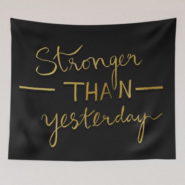 Item preview, stronger than yesterday-golden metallic designed and sold by subtlesketches.