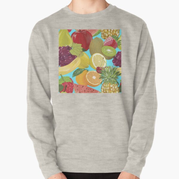 Fruit Illustration Cartridge Texture Pullover Sweatshirt