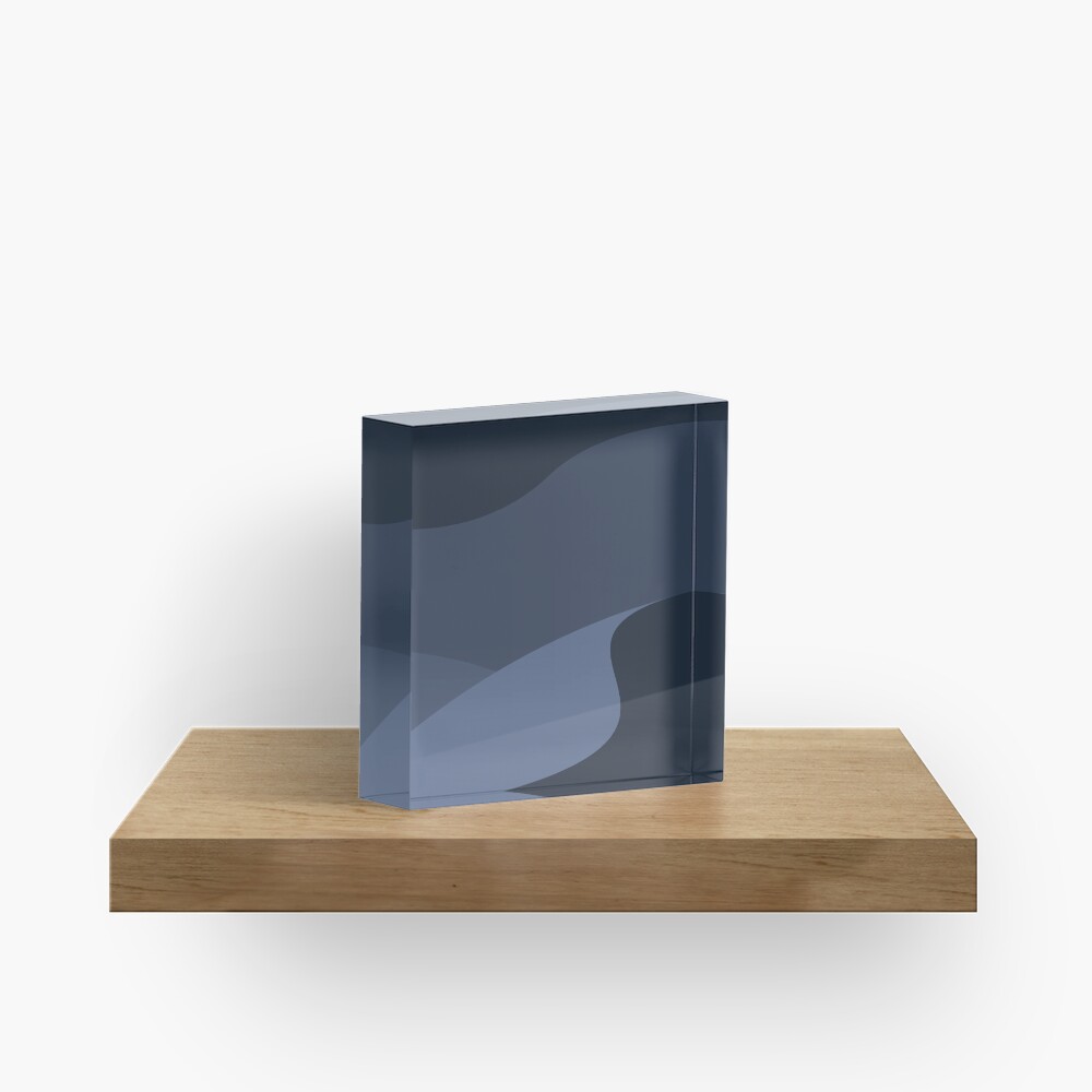 Minimalist Desert at Night Acrylic Block