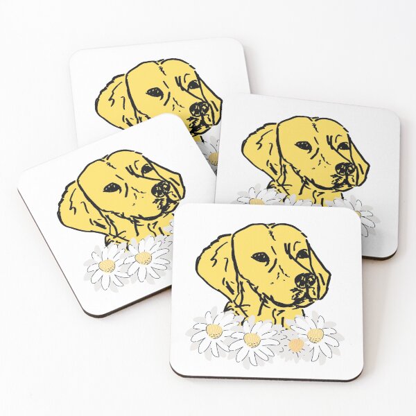 Item preview, Golden retriever with flowers designed and sold by NinaBetterNot.