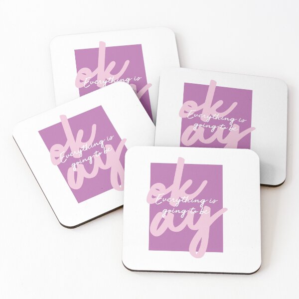 Item preview, Everything is going to be Okay pink motivational quote designed and sold by MarzStudio.
