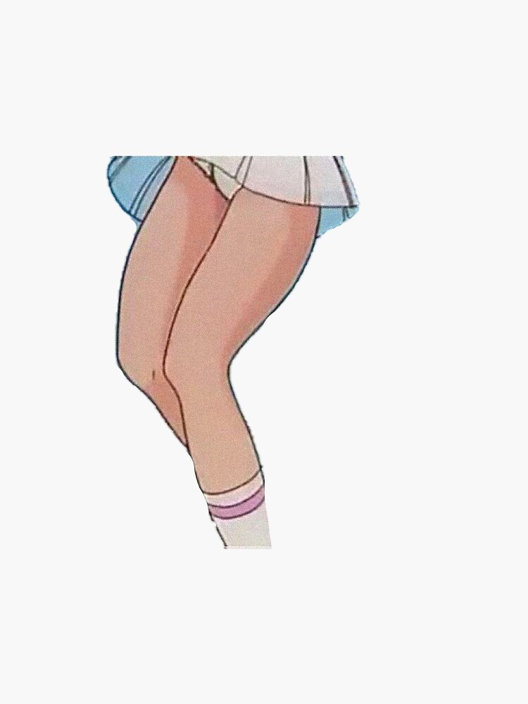 "thicc anime thighs " Sticker for Sale by saaaz | Redbubble