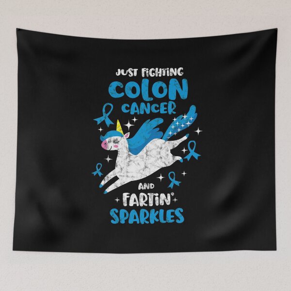 Item preview, Fighting Colon Cancer Farting Sparkles Unicorn | Distressed designed and sold by ZubbaZooba.