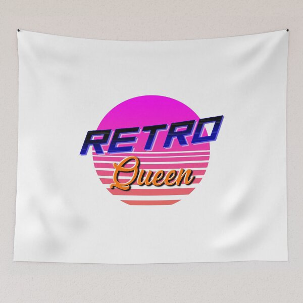 Item preview, Retro Queen Synthwave Outrun Sunset designed and sold by LauraBarnesArt.
