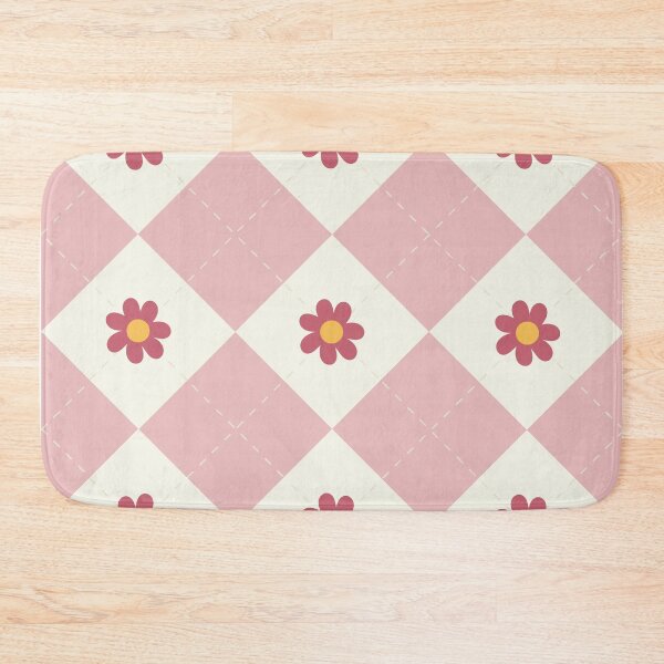 Item preview, Cute flower in grid pattern in pink designed and sold by yselle.