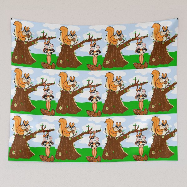 Item preview, Animal - Happy squirrels designed and sold by Shirley cute art .