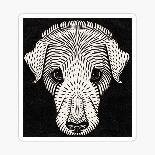 Dog's Head - 1920 Sticker