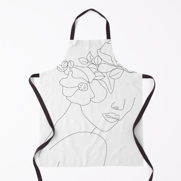Item preview, one line floral head blooming designed and sold by Digipaintings.