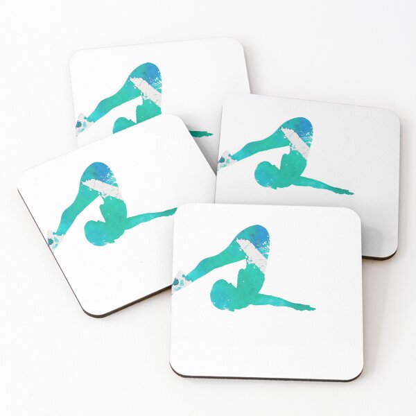 Item preview, Yoga watercolor turquoise designed and sold by ShelLuna.