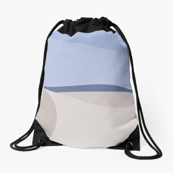 Minimalist White Sands Desert National Park New Mexico Drawstring Bag