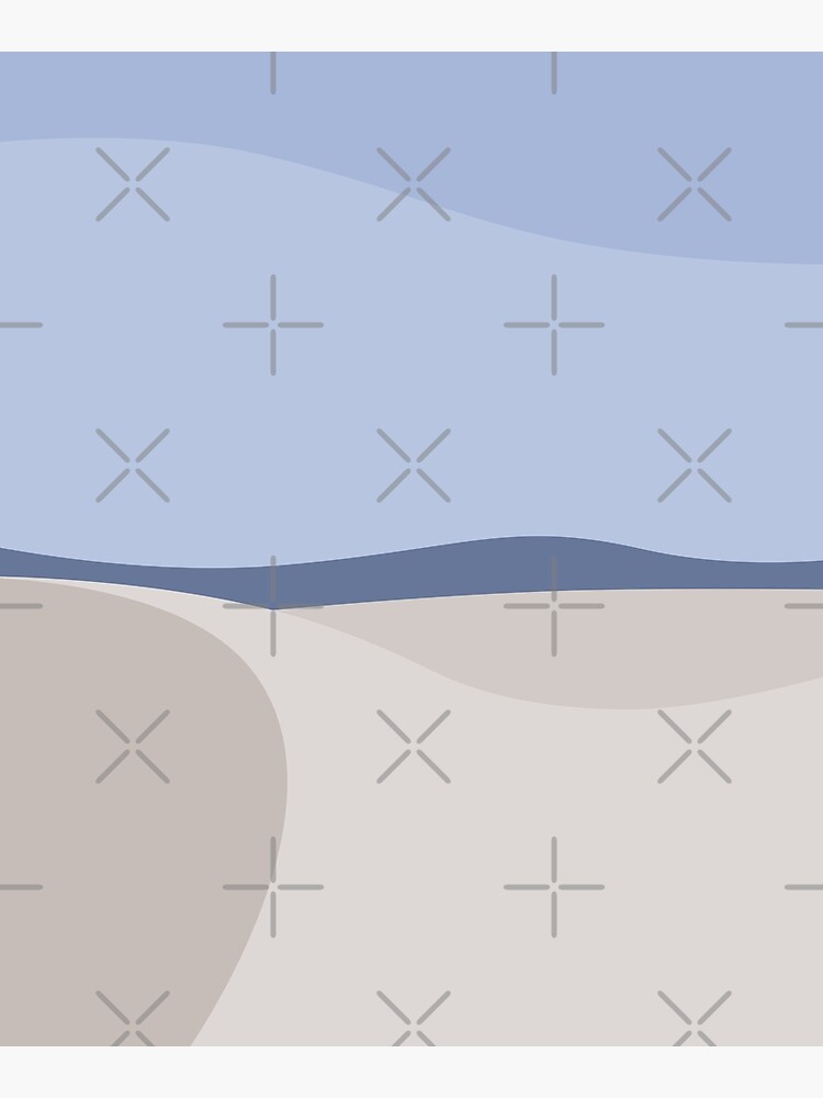 Minimalist White Sands Desert National Park New Mexico by RyanDraws